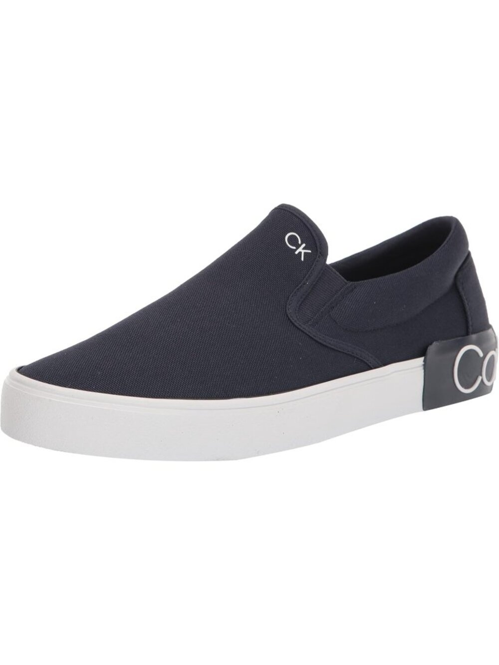 Calvin Klein Men's Navy Canva Closed Toe Imported Synthetic Slip On Ryor Sneaker